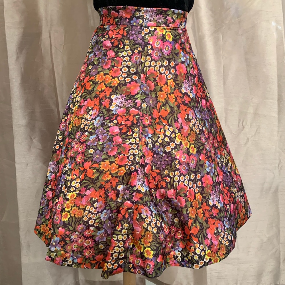 Vintage Floral A line Skirt